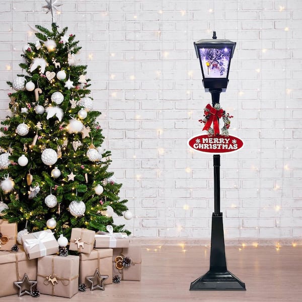 Fraser Hill Farm Let It Snow Series 71 in. Musical Street Lamp in