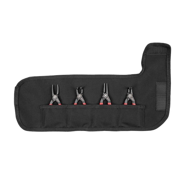 5 in. Internal and External Retaining Ring Pliers Set with Pouch, 4-Piece (0.037 in. Tips)