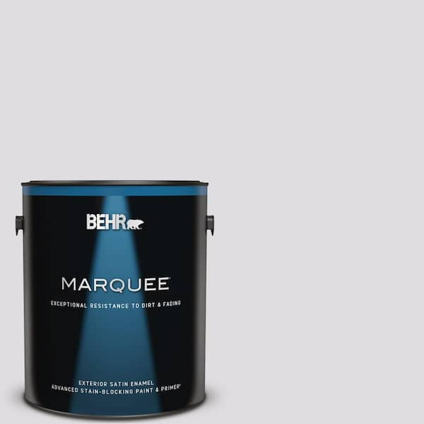 BEHR MARQUEE 1 gal. #N100-1 Enigma Satin Enamel Exterior Paint & Primer