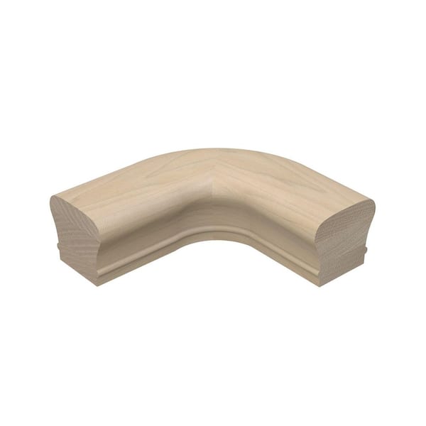 Stair Parts 7211 Unfinished Poplar 90° Level Quarter Turn Handrail Fitting