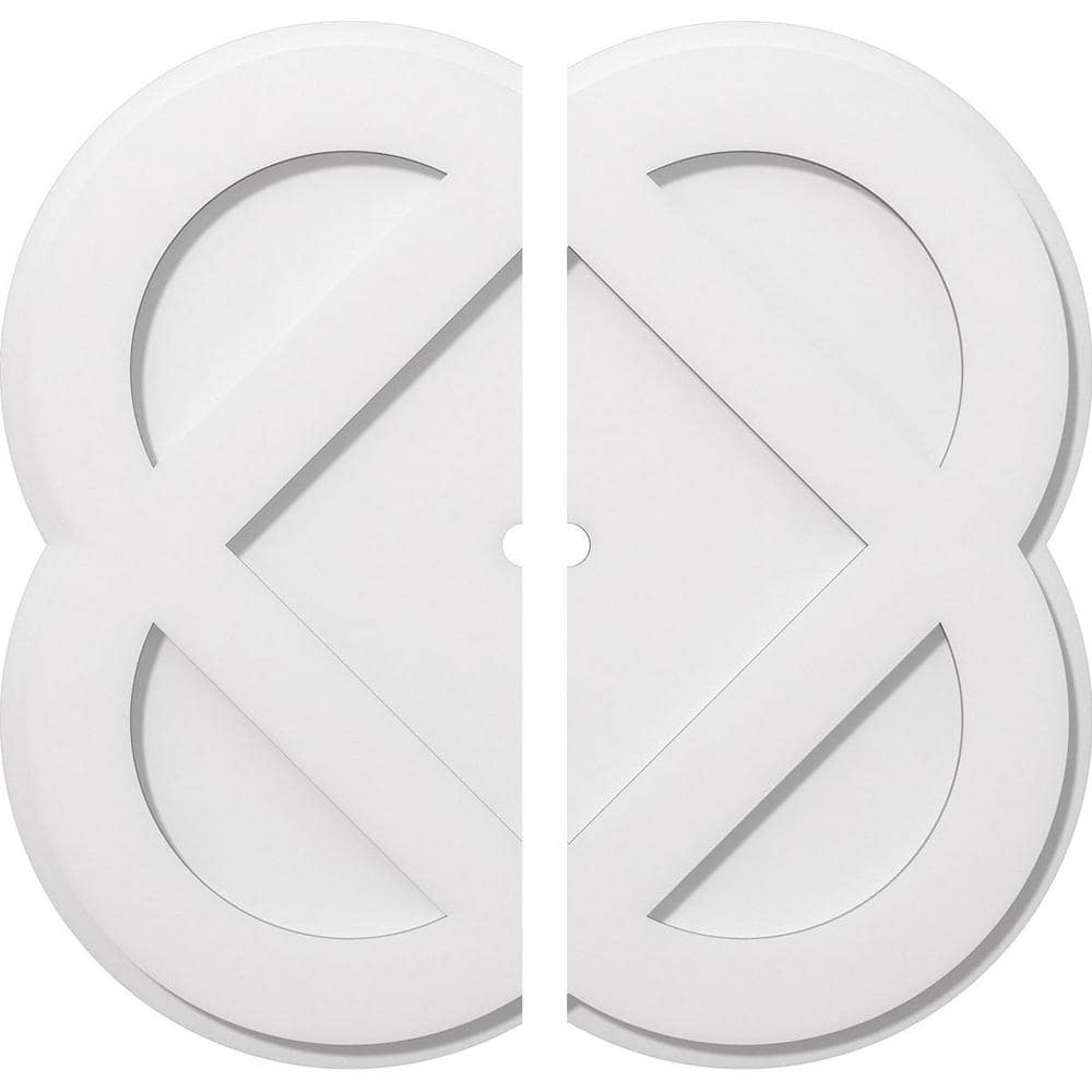 24" White PVC Contemporary Two-Piece Ceiling Medallion