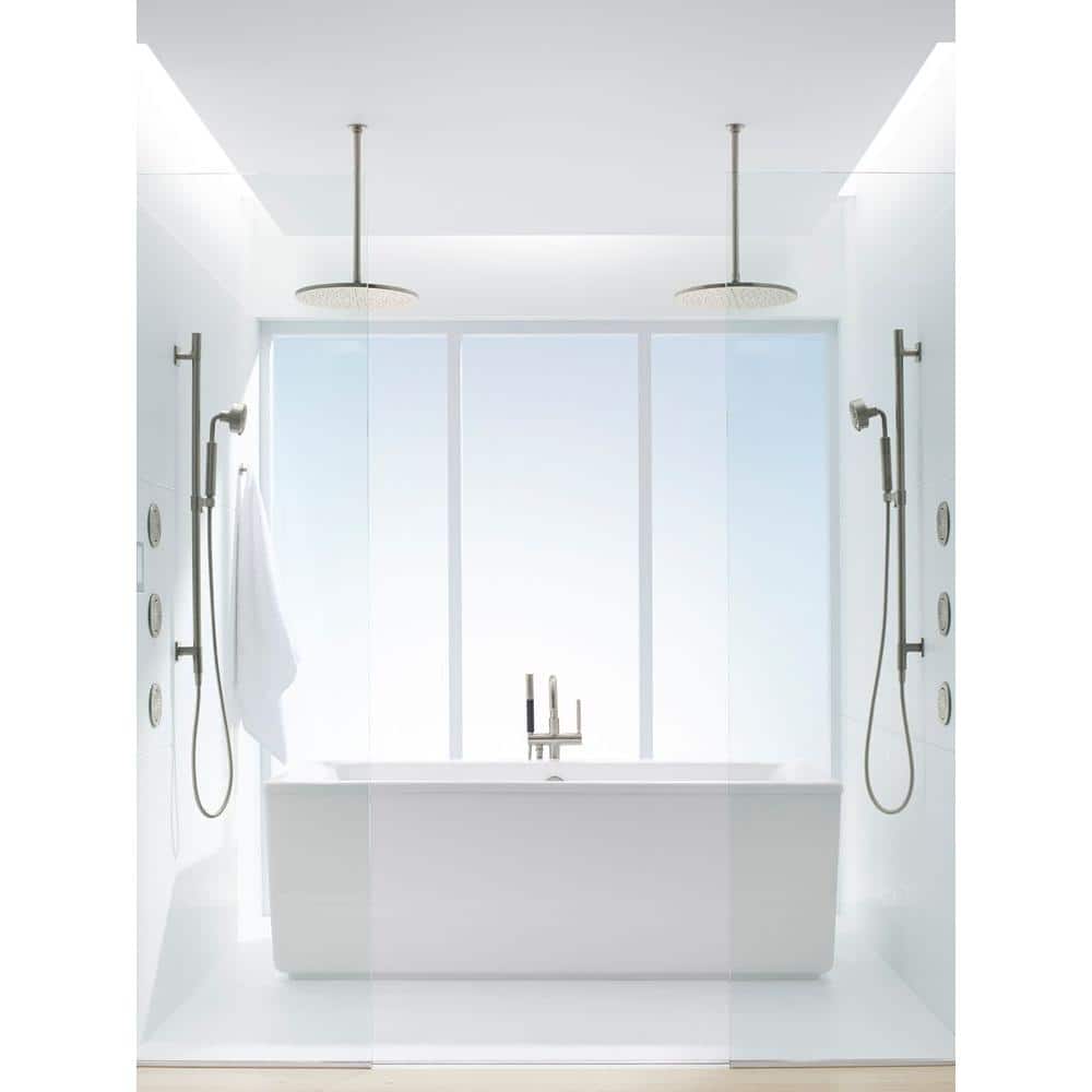 12" Vibrant Brushed Nickel Ceiling Mount Shower Arm