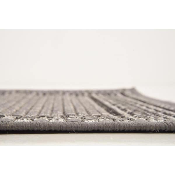 Unique Loom Outdoor Greek Key Area Rug - 2'2 x 3' - Gray