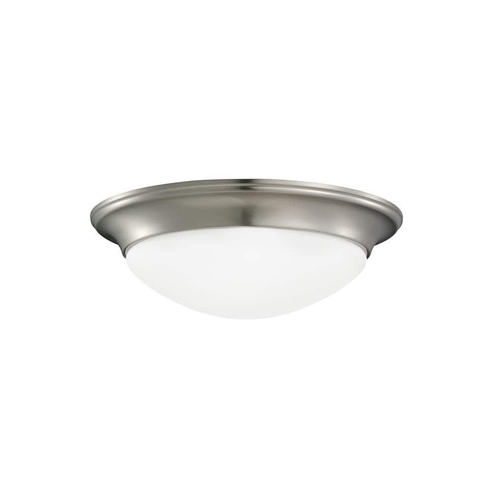 Nash 3-Light Brushed Nickel Flush Mount with LED Bulbs price history on PriceWatchPro