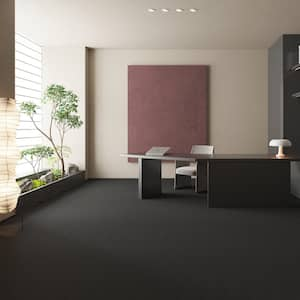 Black 12 MIL 6" W x 36" L Water Resistant Peel and Stick Vinyl Flooring Tile, Self-Adhesive Flooring (54 sq. ft./Box)