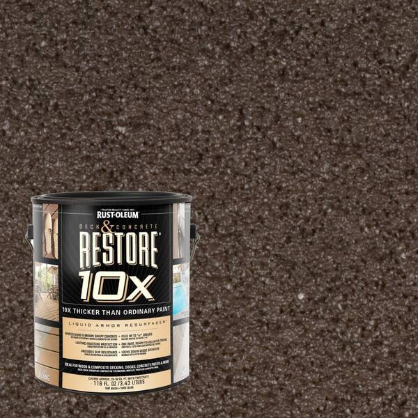 Rust-Oleum Restore 1-gal. Autumn Brown Deck and Concrete 10X Resurfacer