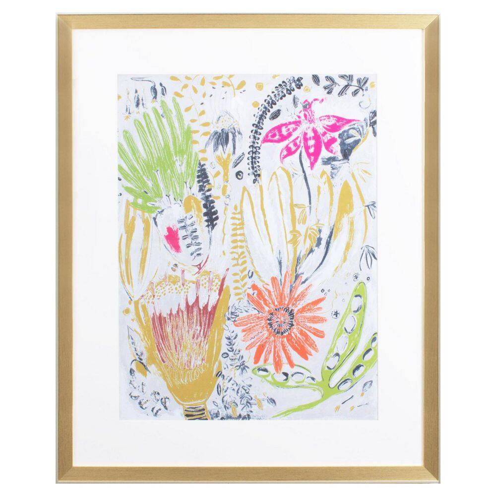 1 Piece Framed Graphic Print Plants & Flowers 32.00 in. x 26.00 in.