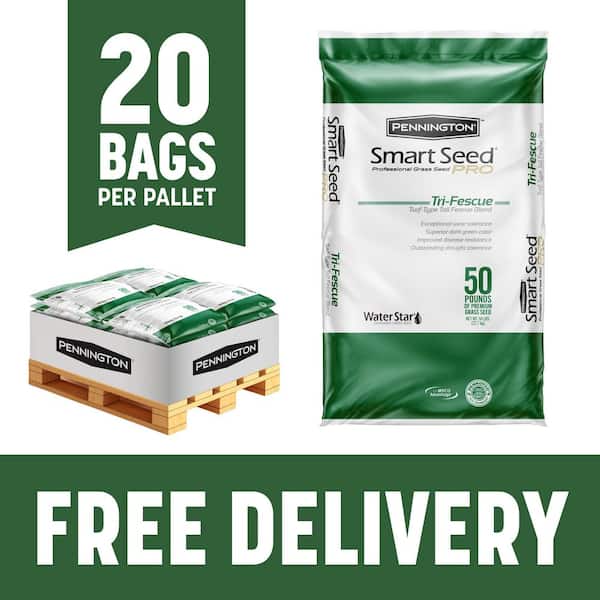Smart Seed Professional Tri-Fescue Tall Fescue 50 lbs. 5,000 sq. ft. Grass Seed Pallet (20-Bags)