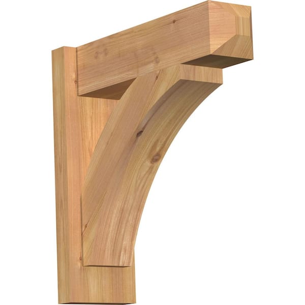 Ekena Millwork 6 in. x 18 in. x 18 in. Western Red Cedar Thorton Craftsman Smooth Outlooker