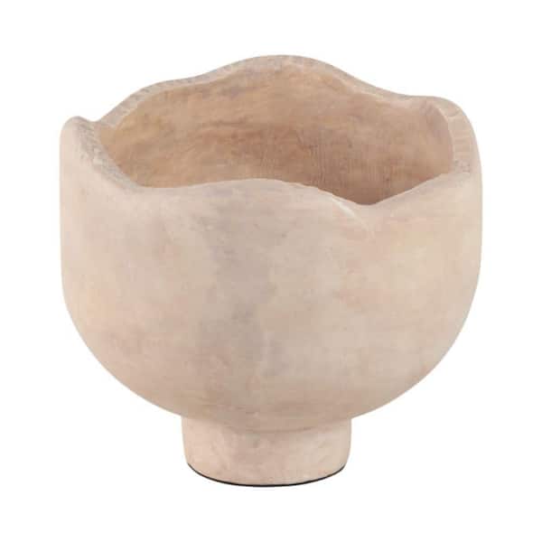 Liv & Skye Ivory 12 in. Ceramic Round Modern Decorative Bowl