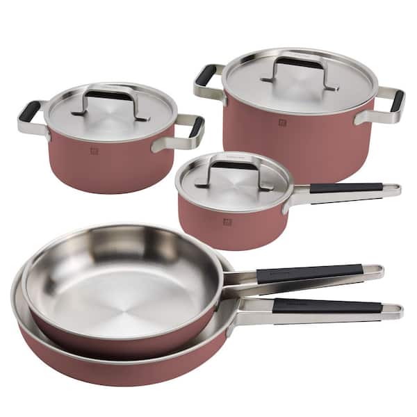8-pc Rose Stainless Steel Cookware Set