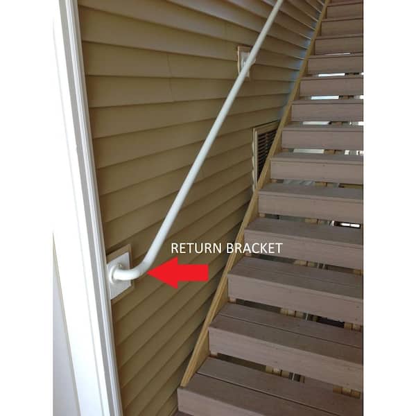 White Fine Textured Aluminum Return Bracket
