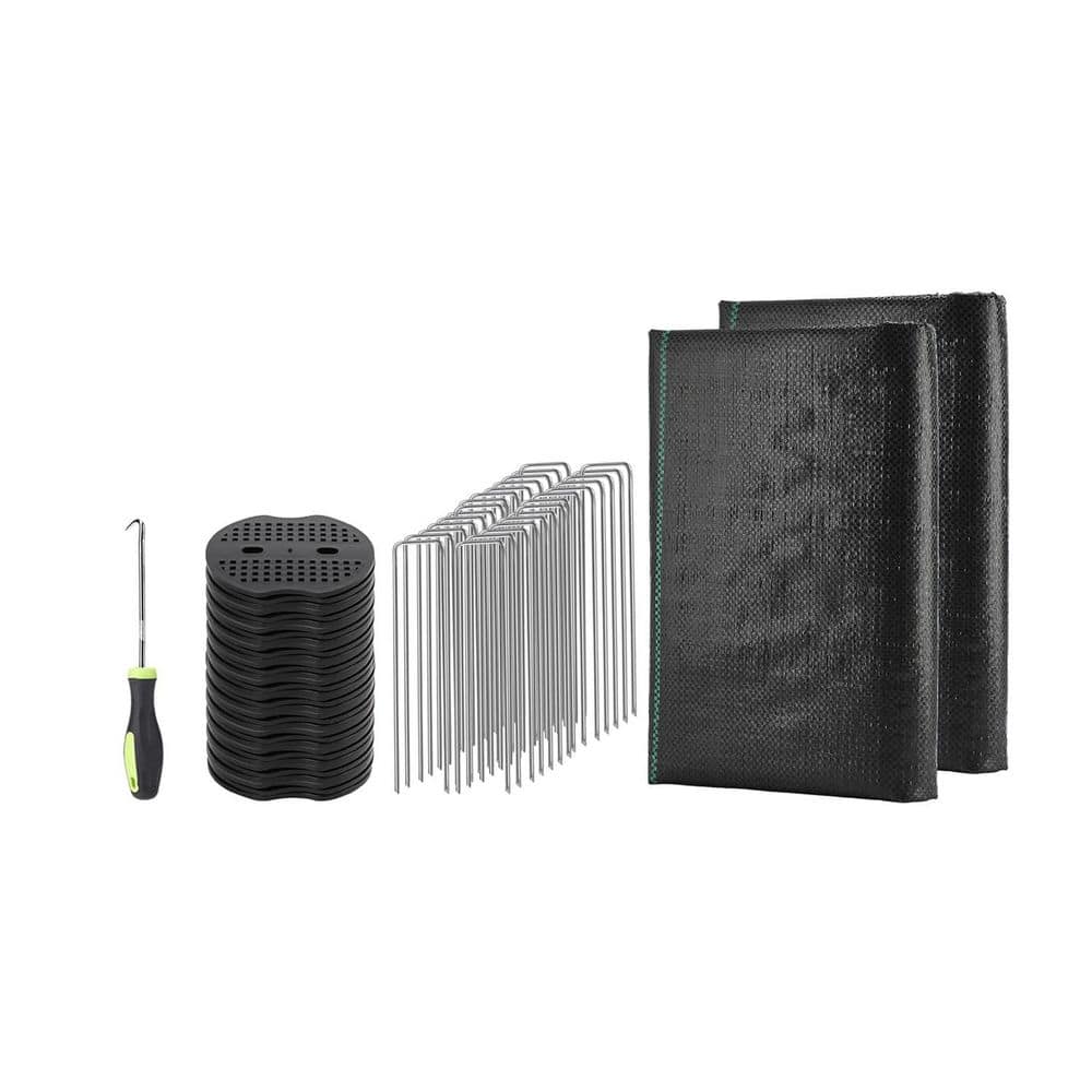 4x100ft Landscape Weed Barrier Fabric 40pcs Tear-Proof Gaskets 40pcs Garden Stakes Pick Hook Outdoor Ground Cover price history on PriceWatchPro