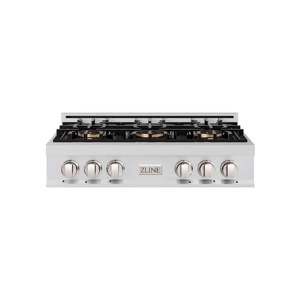 36 in. Classic Gas Rangetop with 6-Burner DuoPro Cooktop in Stainless Steel