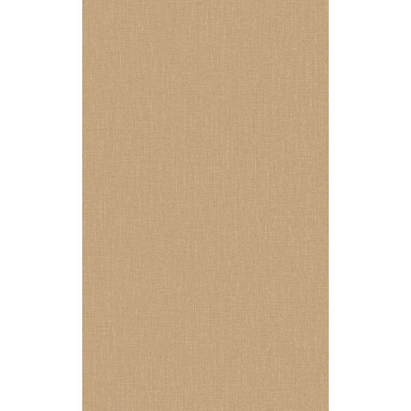Walls Republic Caramel Textured Plain Textile Printed Non-Woven Paper Non-Pasted Textured Wallpaper 57 sq. ft.
