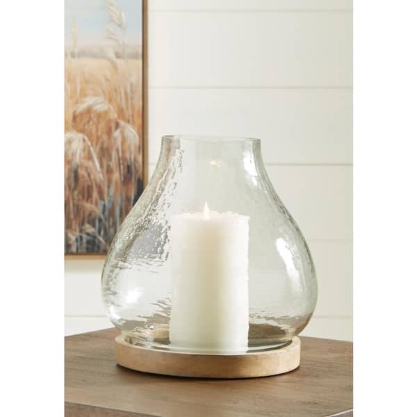 Adalisen Clear Glass Hurricane Candle Holder