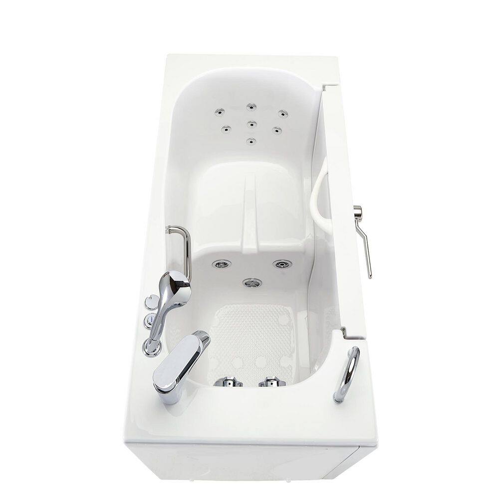Wheelchair Accessible 26" x 52" White Acrylic Walk-In Bathtub