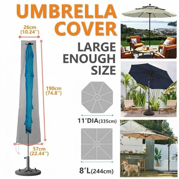 large zippered patio umbrella cover Tan Shoulder Strap Size Umbrella Covers,Patio Waterproof Market Parasol