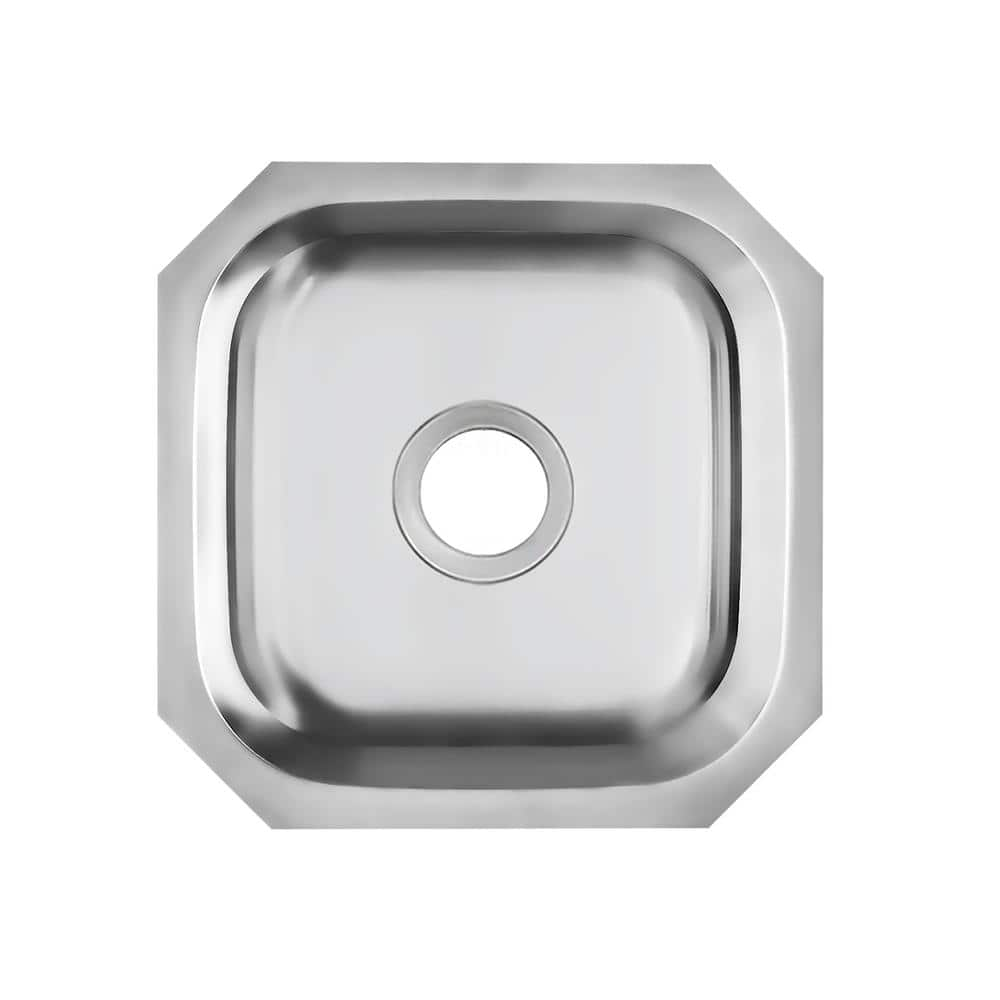 18 in. Undermount Single Bowl 18-Gauge Stainless Steel Bar Sink HCH-Bar ...