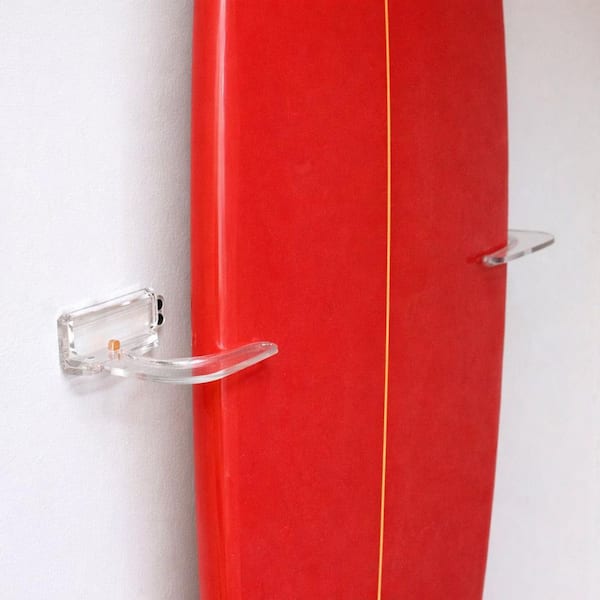 StoreYour Maui Surfboard Display Vertical Clear Rack Holds 50 lbs