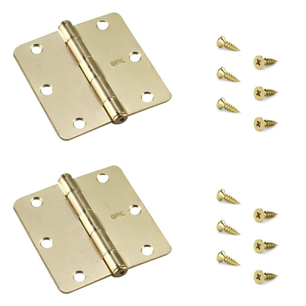 3-1/2 in. x 3-1/2 in. Brass Full Mortise Butt Hinge with Removable Pin (2-Pack) price history on PriceWatchPro