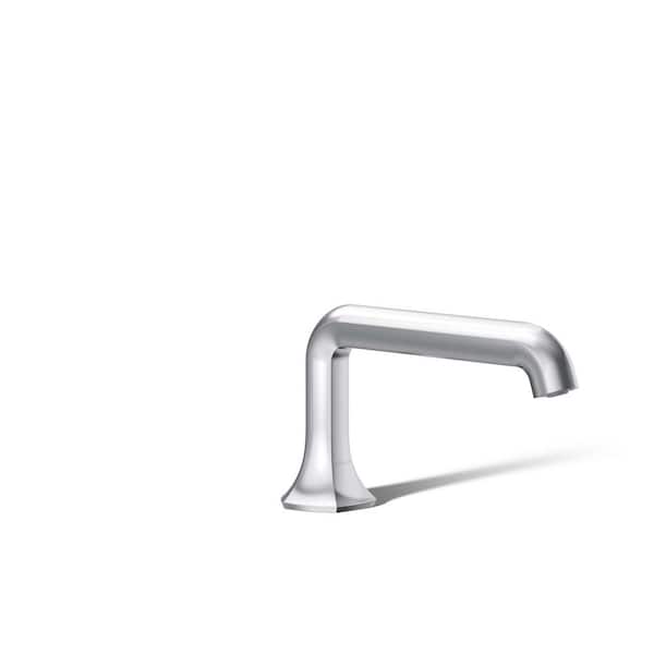 Occasion Deck-Mount Bath Spout with Straight Design in Polished Chrome