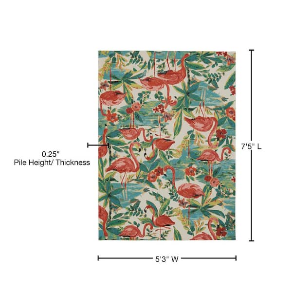 Wanderly Flamingo Indoor/ Outdoor Area Rug by Havenside Home - On Sale -  Bed Bath & Beyond - 27420477