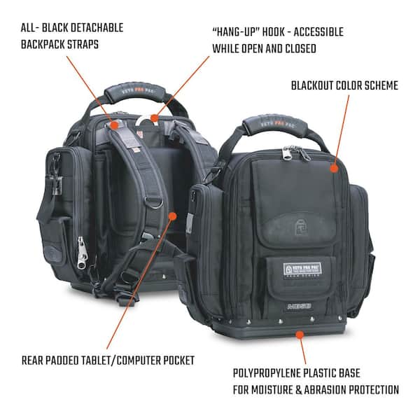 VETO PRO PAC 15 in. MB5B Blackout Meter Bag with Base and Backpack