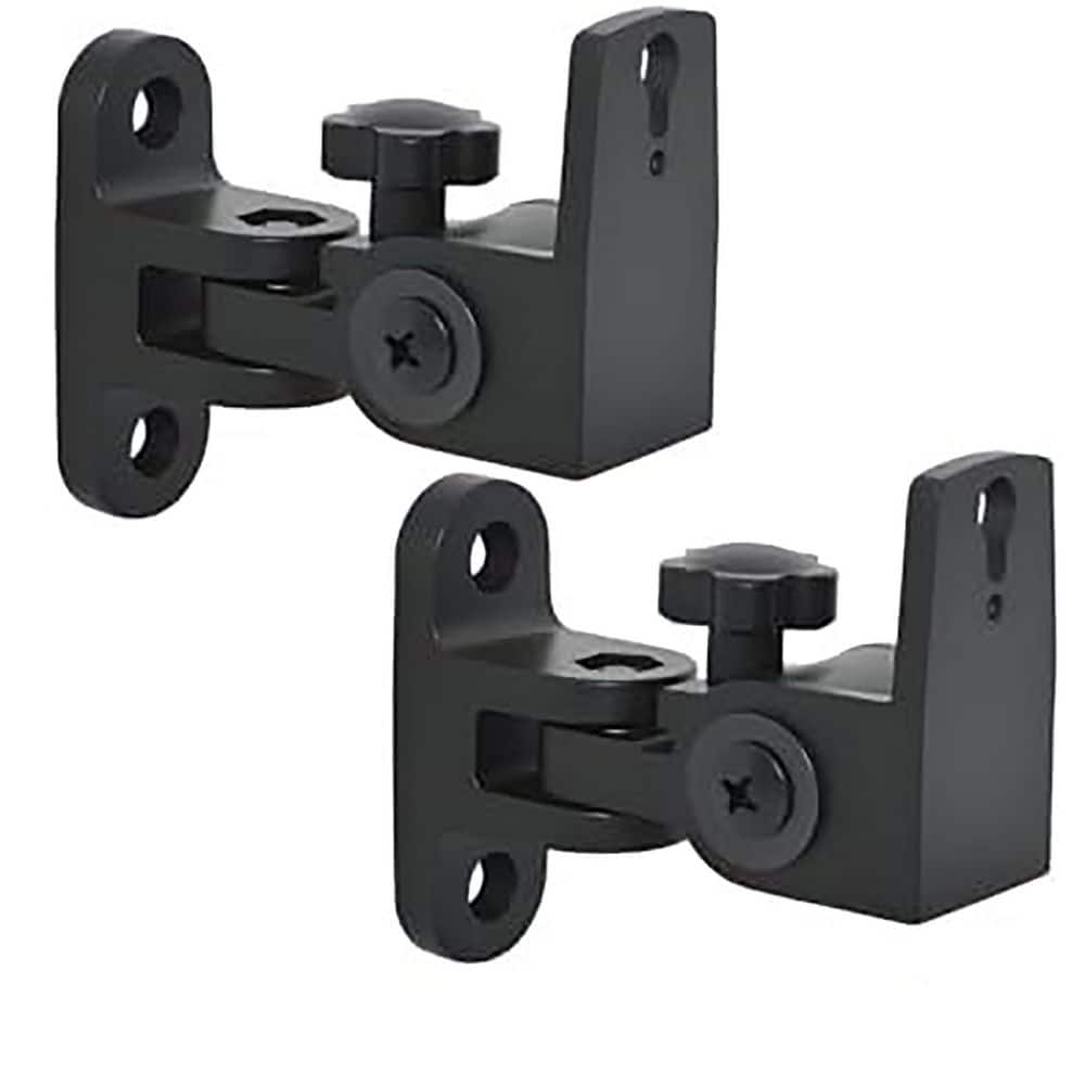 All Metal Speaker Wall Mount Bracket Universal Swivel Tilt for Small Speakers Holds 30lbs Black 2 Pack price history on PriceWatchPro