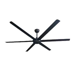78 in. H Volume Low Speed Outdoor BLDC Big Ceiling Fan in Black with Powerful Brushless DC Motor, Reversible, IR Remote