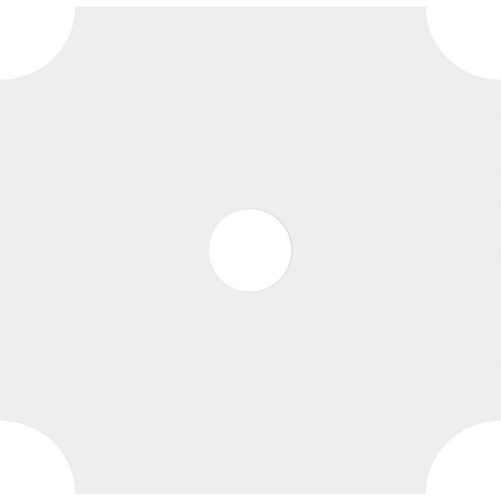 White PVC Contemporary Square Ceiling Medallion, 30"