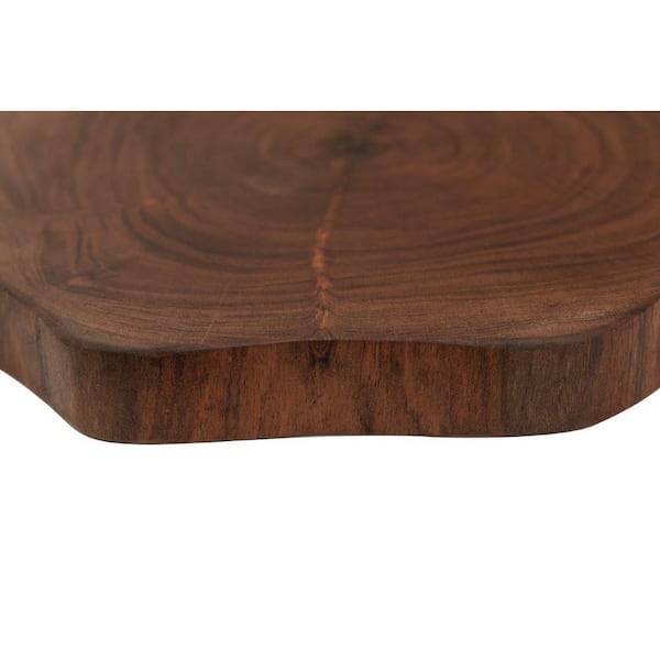 MSI 15 in. L x 1.5 in. Thick Live Edge Round Acacia Round Wooden Cutting Board, Acacia Brown