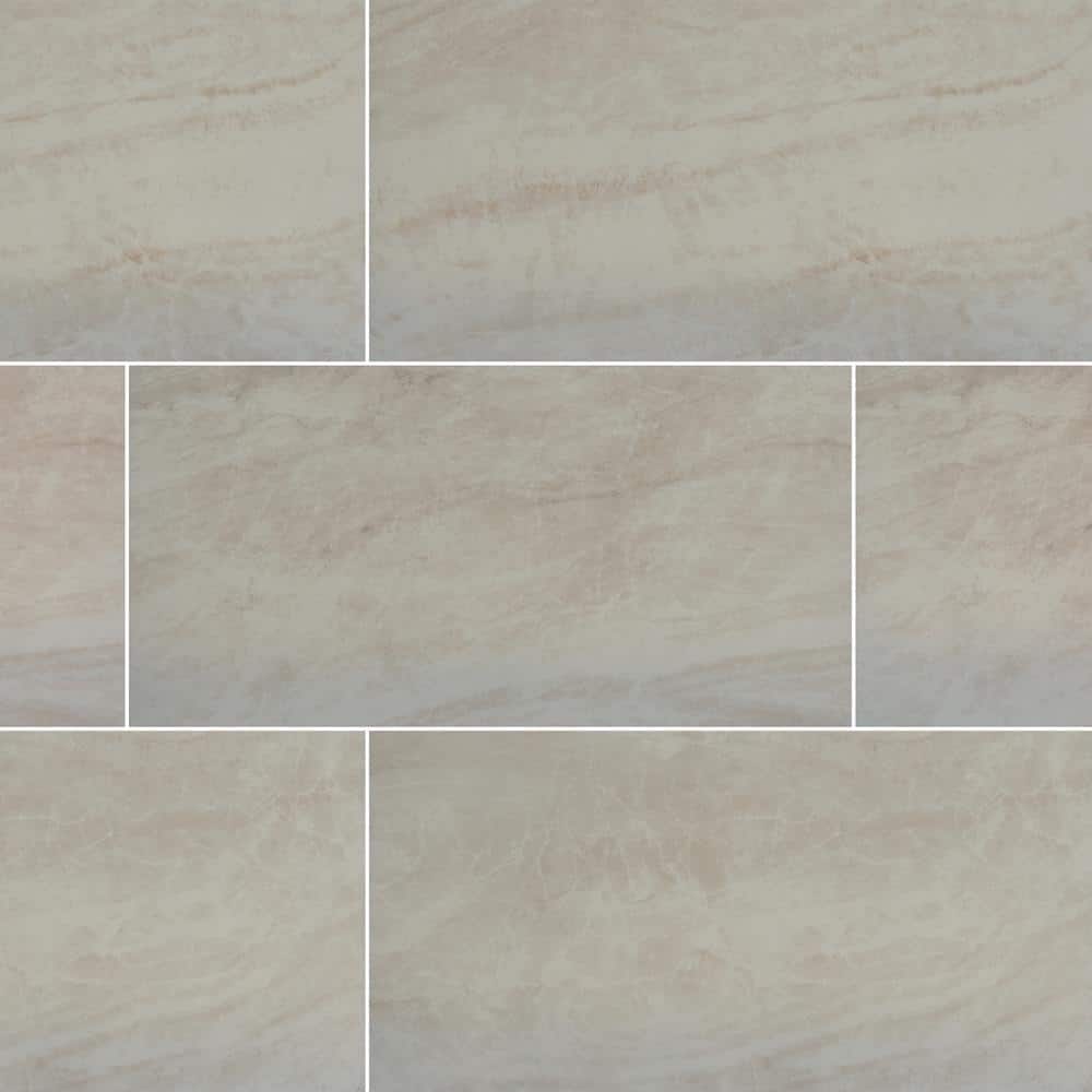 MSI Naples Cream 16 in. x 32 in. Matte Porcelain Floor and Wall Tile (8 ...