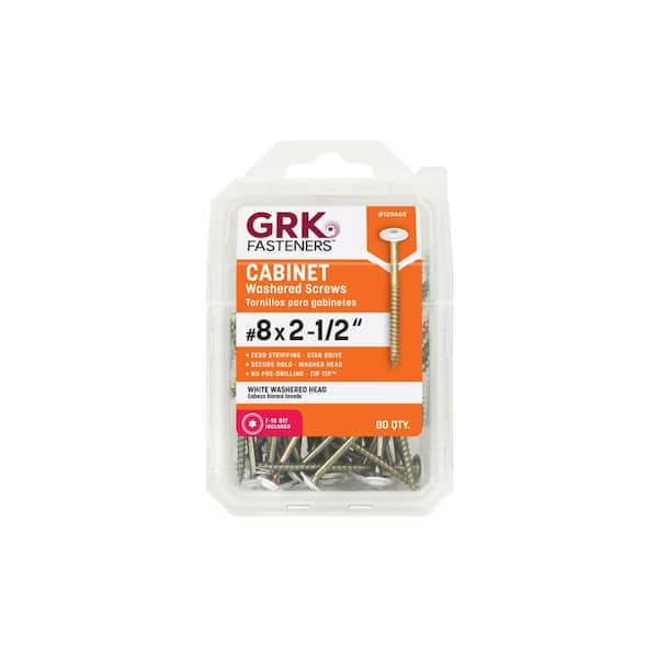 GRK Fasteners #8 x 2-1/2 in. White Star Drive Low-Profile Washer