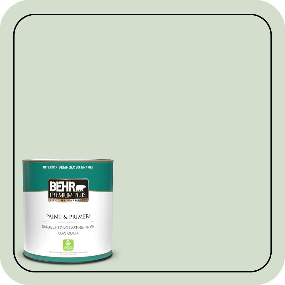 1 qt. #440E-2 Herbal Mist Semi-Gloss Enamel Low Odor Interior Paint & Primer price history on PriceWatchPro