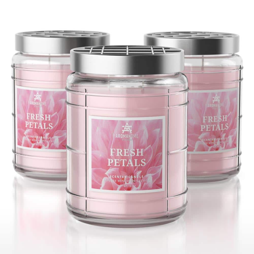 18 oz. Fresh Petals Scented Candle Jar (3-Pack)
