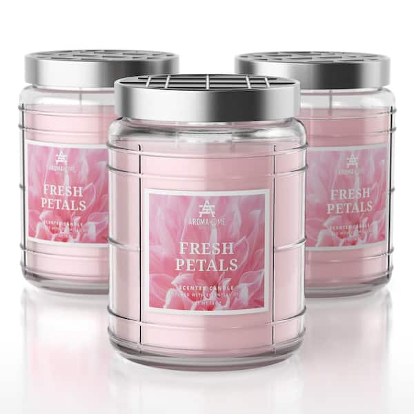 AROMAHOME BY SLATKIN & CO 18 oz. Fresh Petals Scented Candle Jar (3-Pack)