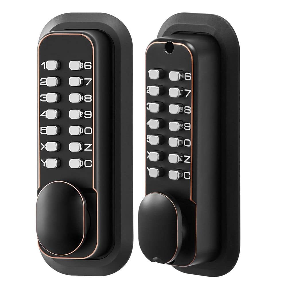 Mechanical Keyless Entry Door Lock, 4-7 Digits Code, 2.0 Code Upgrade, for Indoor or Outdoor, Oil-Rubbed Bronze price history on PriceWatchPro