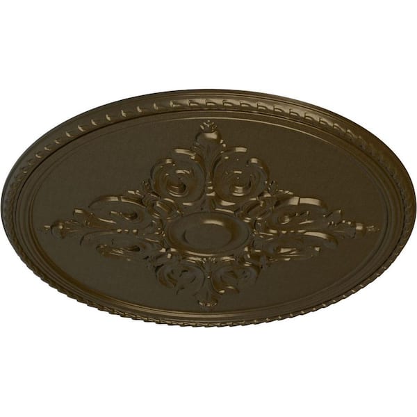 Ekena Millwork 1-3/4 x 40-5/8 x 40-5/8 Polyurethane Milton Ceiling  Medallion, Brass CM40MIBRS - The Home Depot
