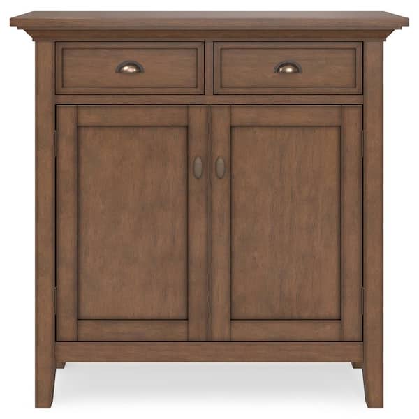 Redmond Rustic Natural Aged Brown 36 in. H Storage Cabinet with 2-Doors and 2-Drawers