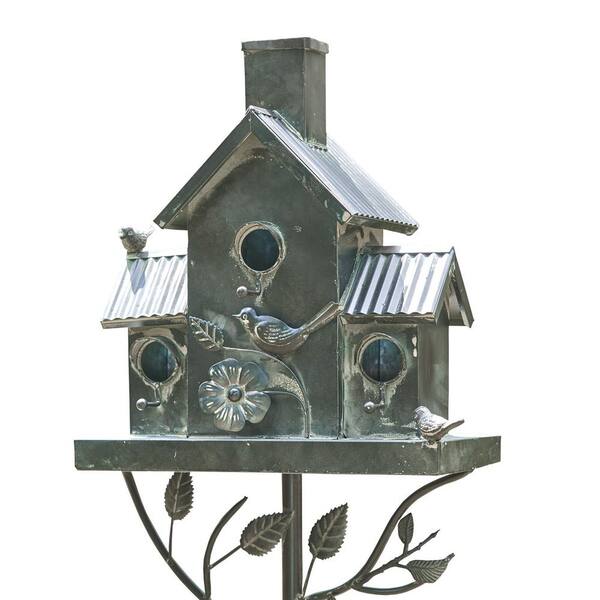 Zaer Ltd. International 75 in. Tall Copper Birdhouse Stake With Tall