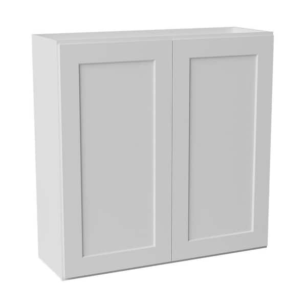 36 in. W x 12 in. D x 36 in. H Ready to Assemble Solid Wood Shaker Wall Kitchen Cabinet in White