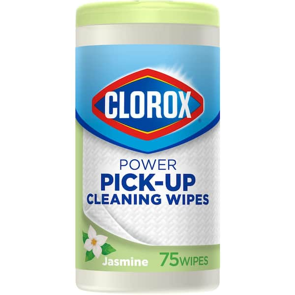 Clorox Clorox Power Pick-Up Cleaning Wipes, 2 in 1 Paper Towel and Multipurpose Cleaner, Jasmine, 75 Paper Towel Wipes