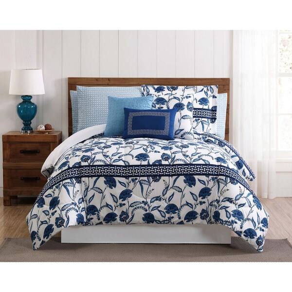 Style 212 Danica 12-Piece Blue Queen Comforter Set