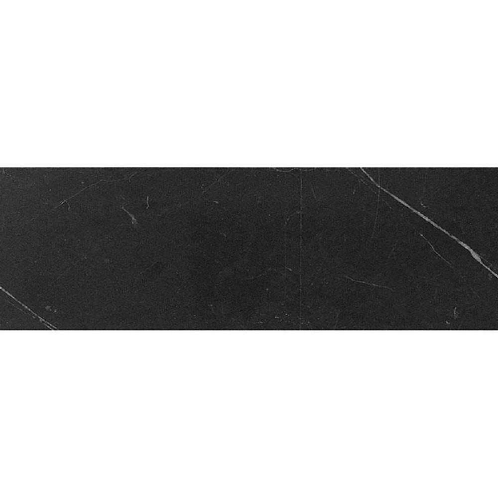 Apollo Tile Black 4 in. x 12 in. Honed Marble Subway Floor and Wall