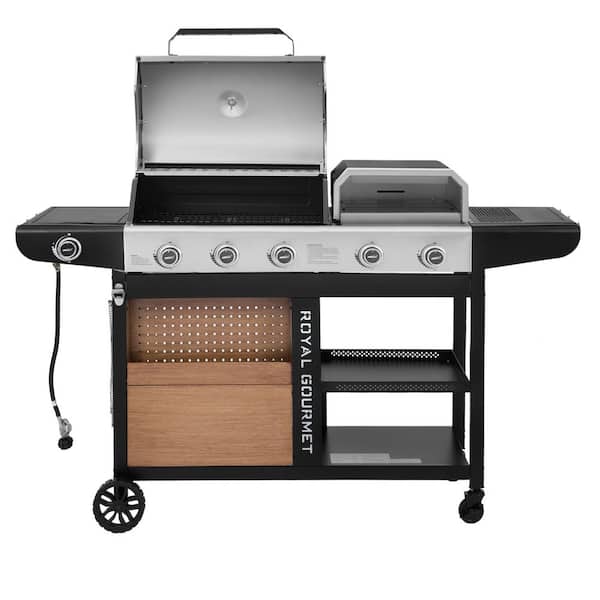 Royal Gourmet Premium Propane Gas Grill and Pizza Oven Combo with