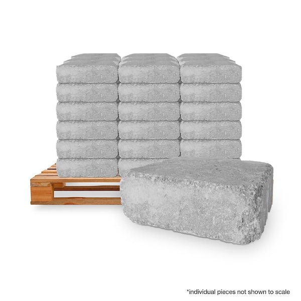 RumbleStone Trap 3.5 in. x 10.25 in. x 7 in. Greystone Concrete Garden Wall Block (120 Pcs. / 29.9 sq. ft. / Pallet)