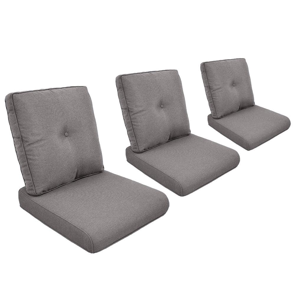 ArcoBay 22 in. x 25 in. x 4 in. 6-Piece Deep Seating Outdoor Lounge Chair Replacement Cushion Set in Gray price history on PriceWatchPro