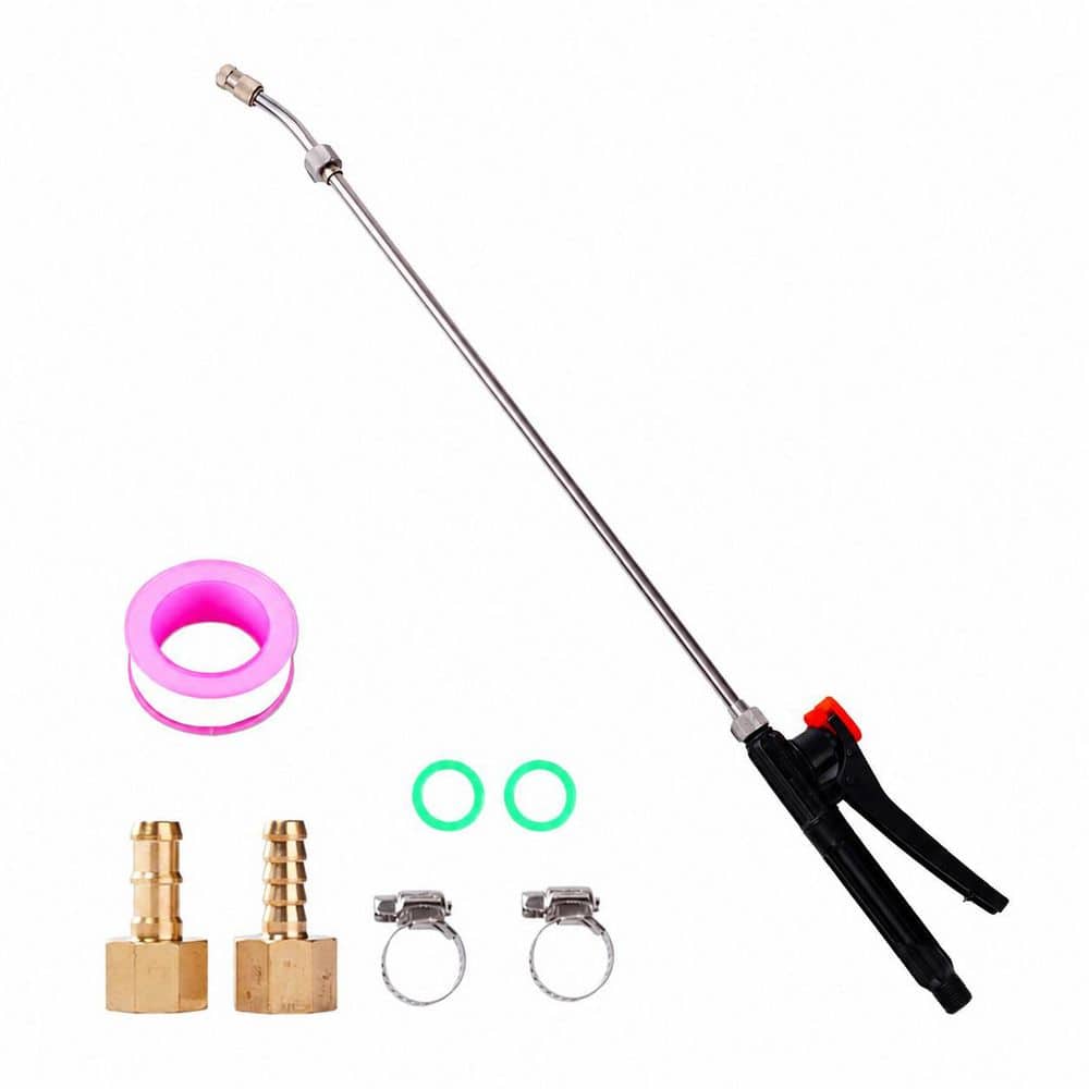 "29 in Replacement Sprayer Watering Wand w/ Shut Off Valve, 1/4"" & 3/8"" Brass Barb Fittings, 2 Hose Clamps & Teflon Tape" price history on PriceWatchPro