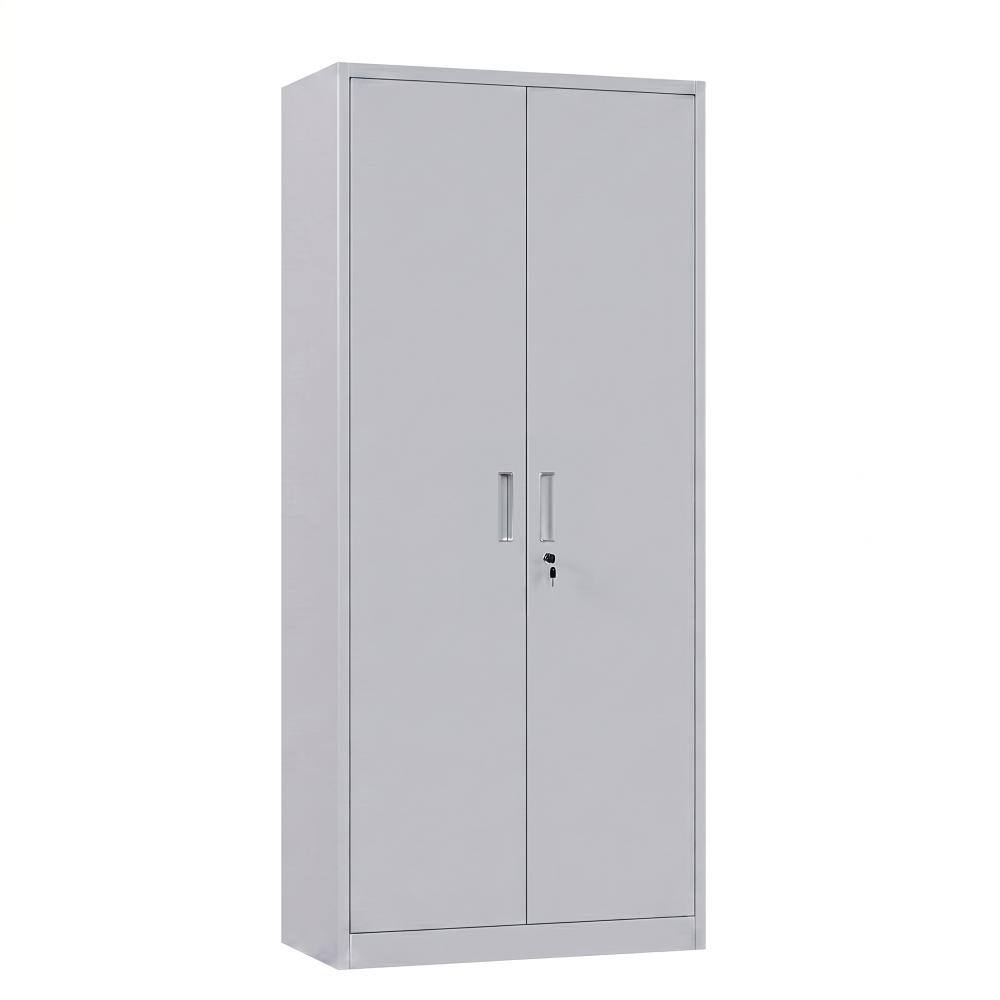 Grey Lockable Steel Storage Cabinet, Heavy Gauge Cold Rolled Steel with Adjustable Shelves, Double Door price history on PriceWatchPro